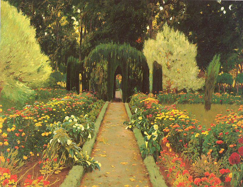 Prats, Santiago Rusinol Garden in Aranjuez oil painting image